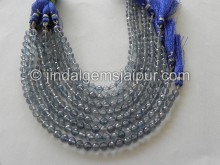 Blue Quartz Faceted Round